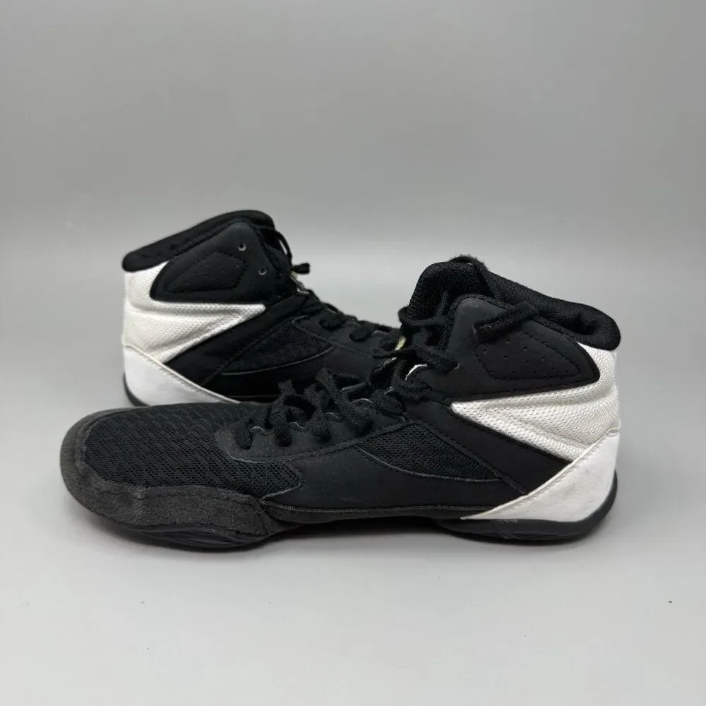 ASICS MATFLEX 6 Youth Size 6  Wrestling Shoes 1084A007 Black/White/Silver Unisex